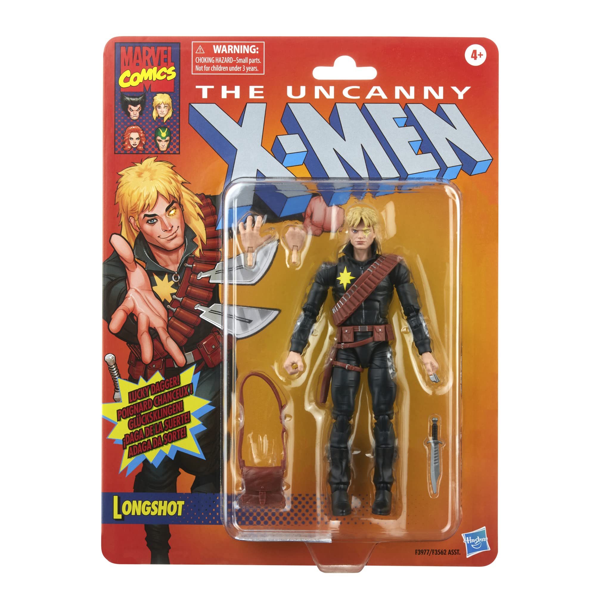 Marvel Longshot figure in a dynamic pose for display and collection.