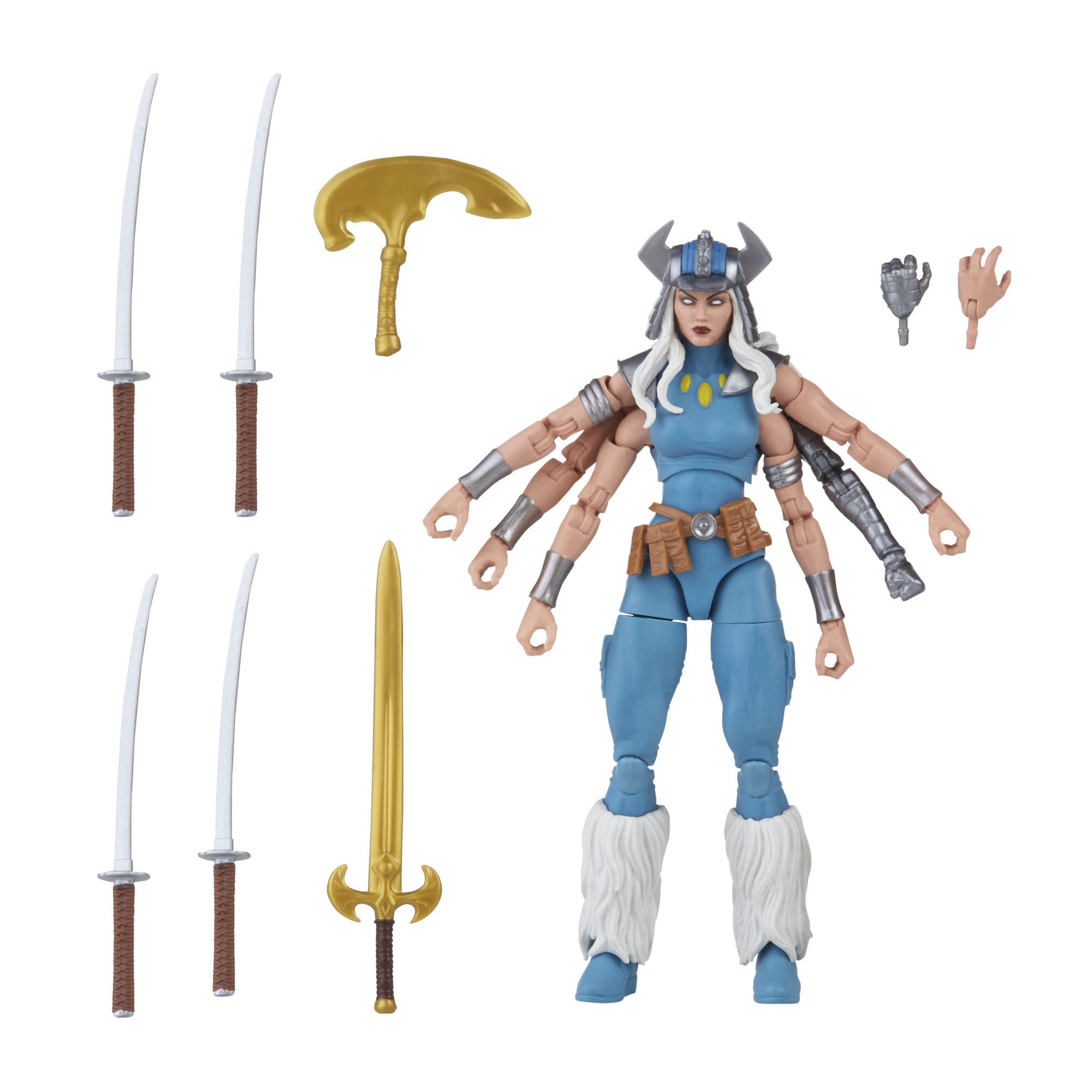 Marvel Legends Spiral front view highlights a detailed sculpt for display.