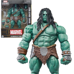 Marvel Legends Skaar figure, front view for shelf display and collection.