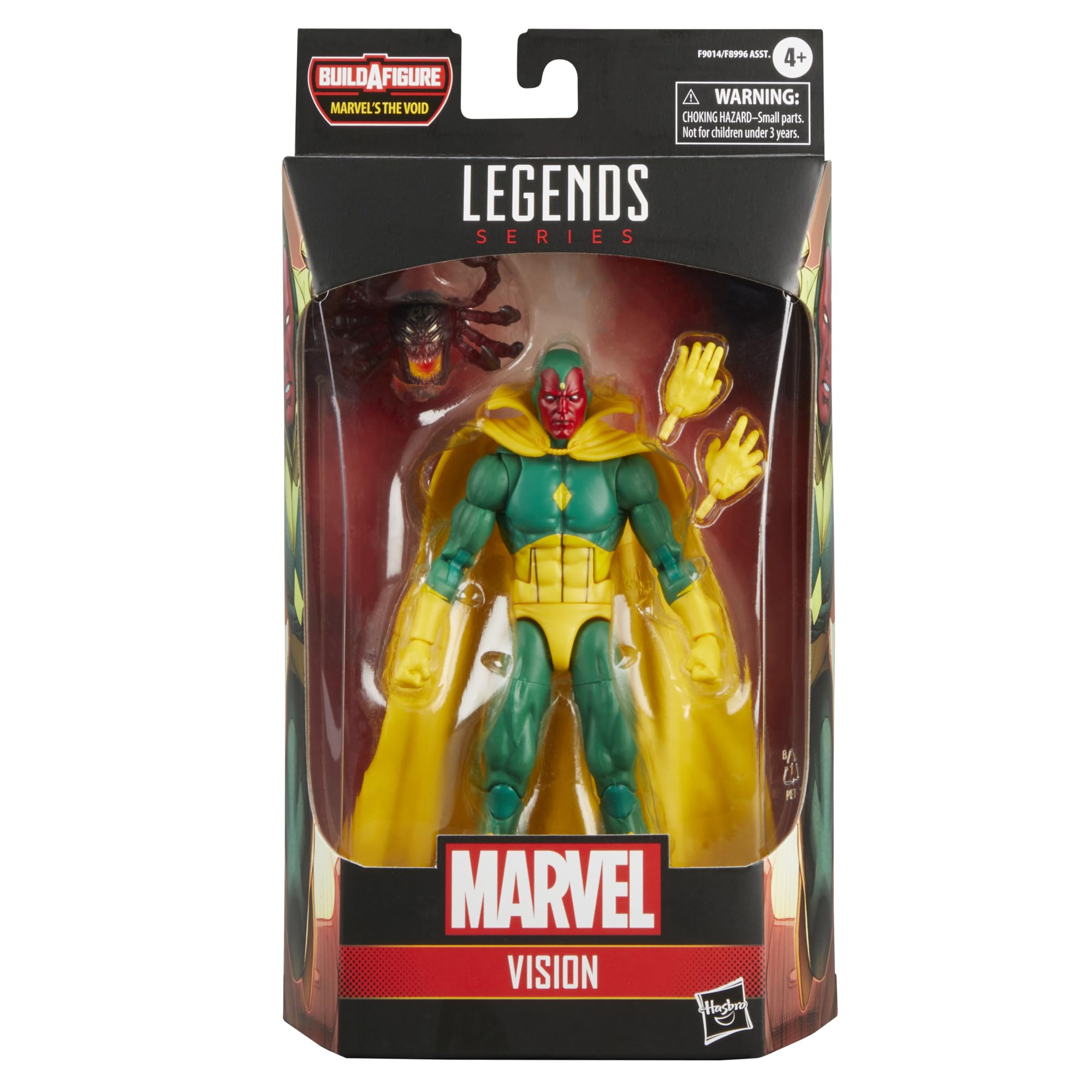 Marvel Legends Vision articulation poses enable dynamic shelf scenes.