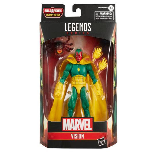 Marvel Legends Vision articulation poses enable dynamic shelf scenes.