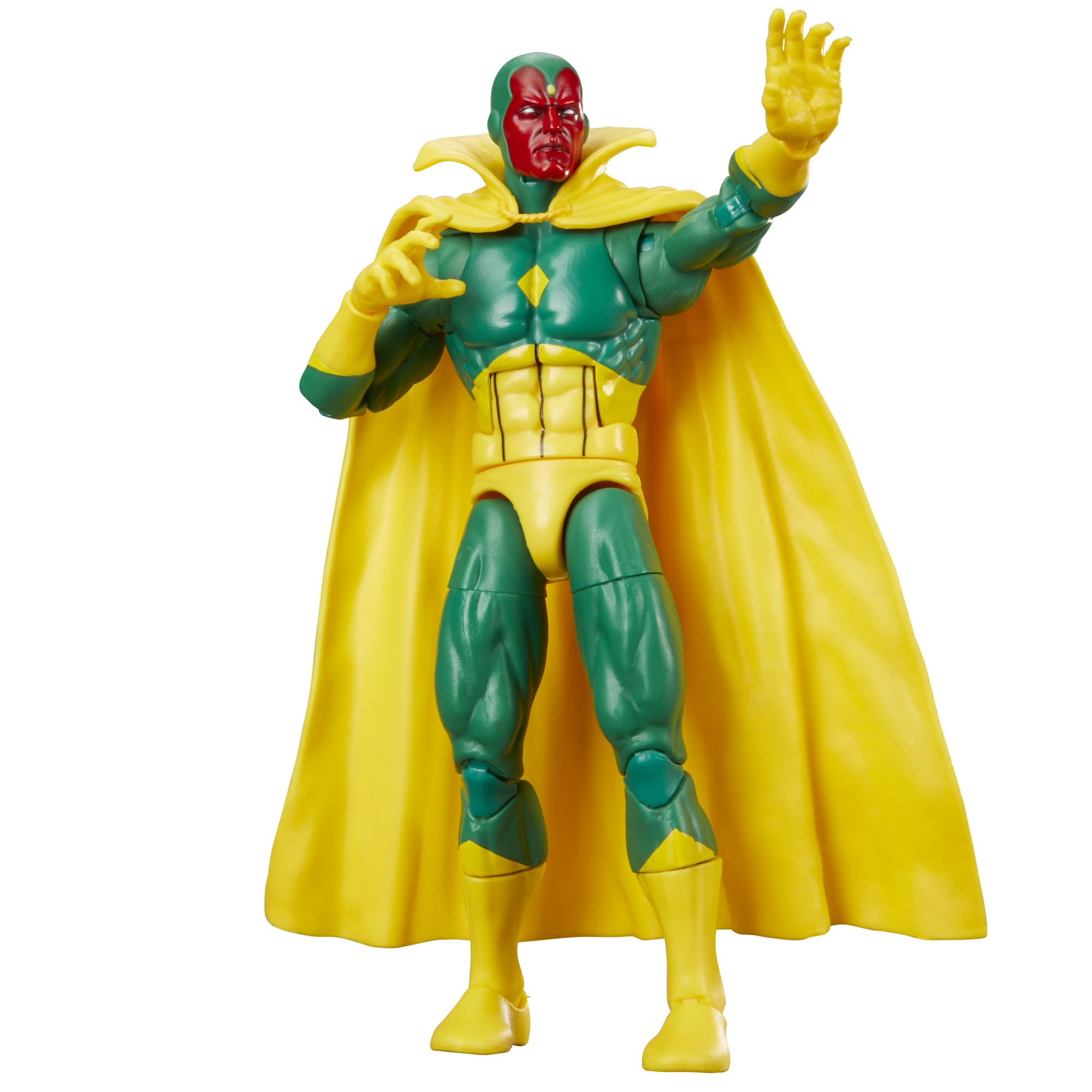 Marvel Legends Vision head articulation for expressive posing.