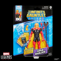 Marvel Legends Adam Warlock figure with poseable head for dynamic displays.