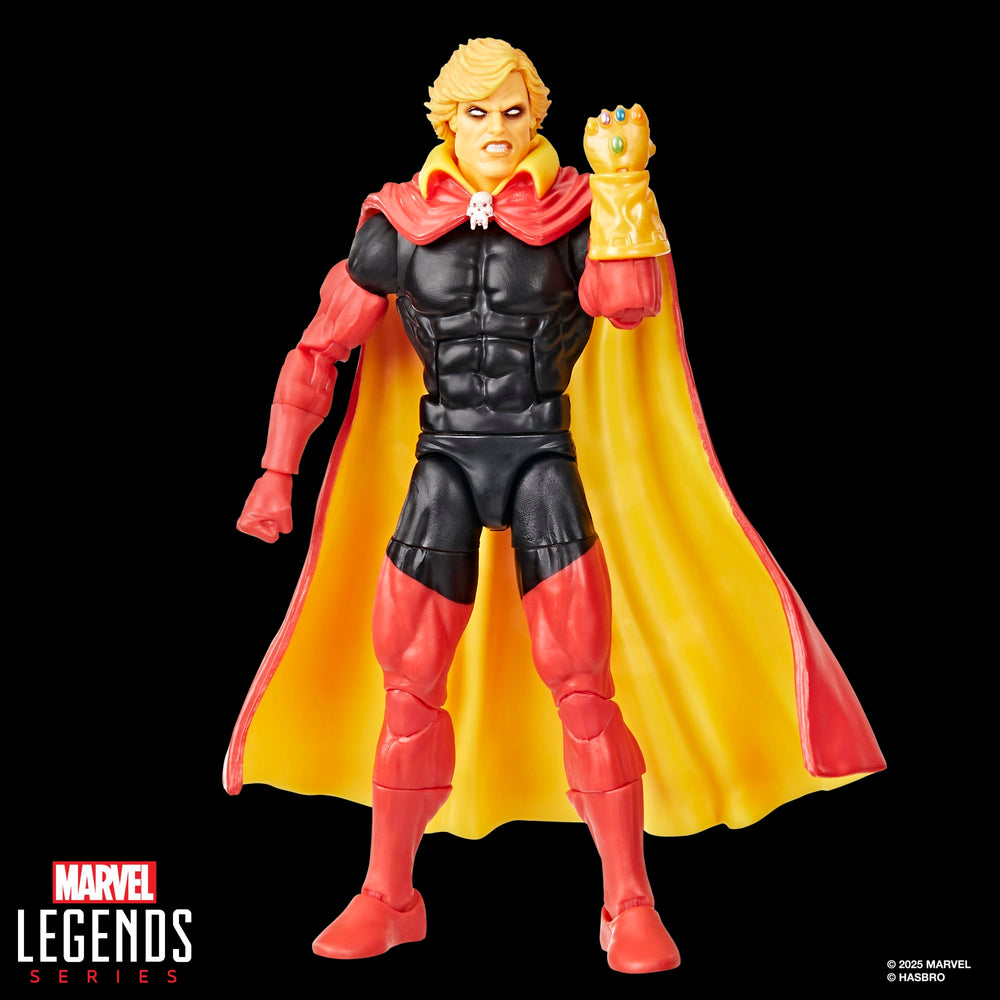 Marvel Legends Adam Warlock plastic comic book cover accessory supports themed photos.