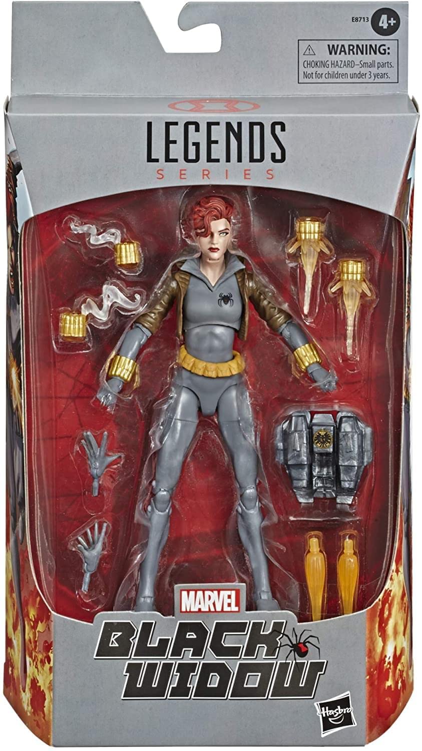 Marvel Legends Black Widow accessories included for versatile display options