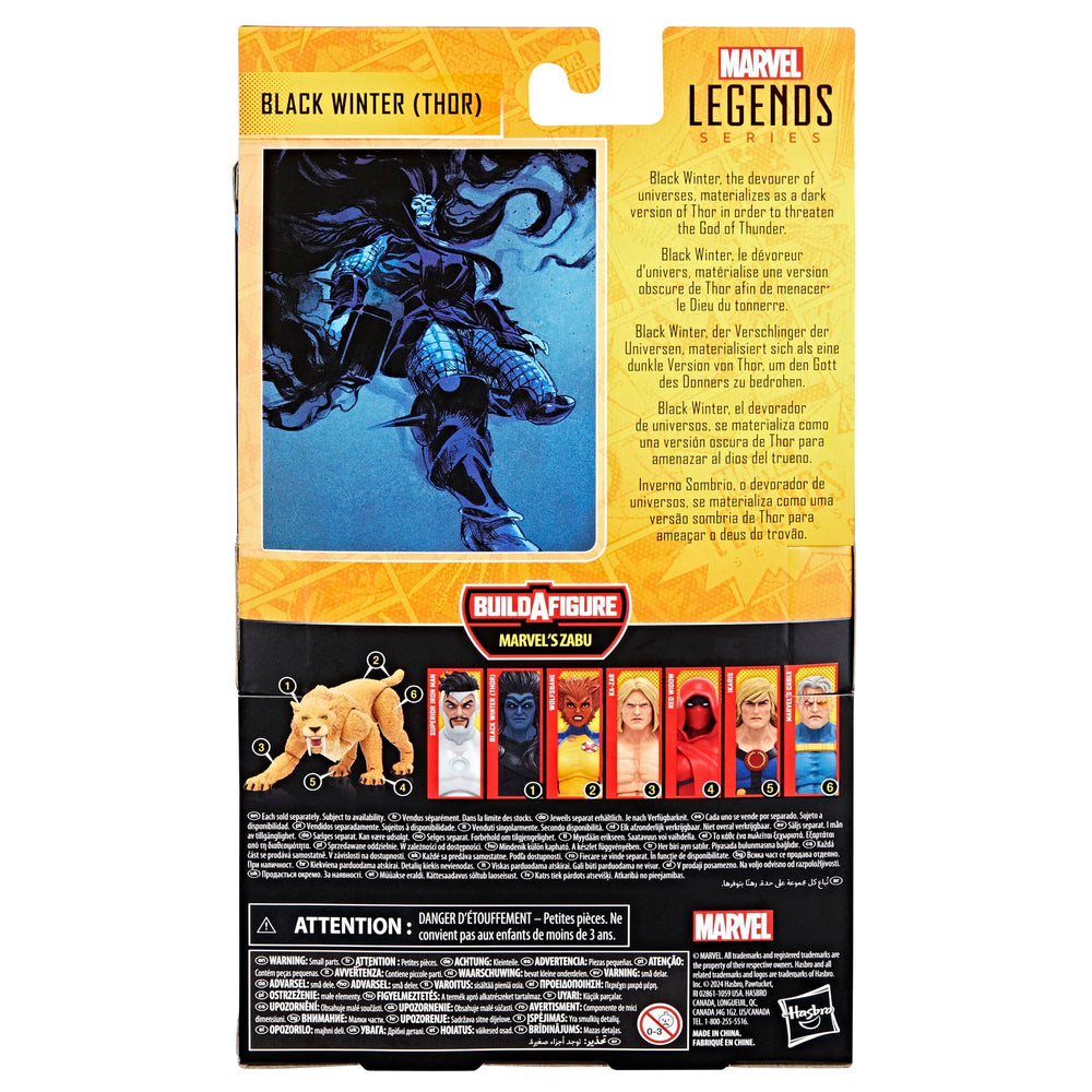 Marvel Legends Black Winter Thor collectible enhances any Marvel shelf display.