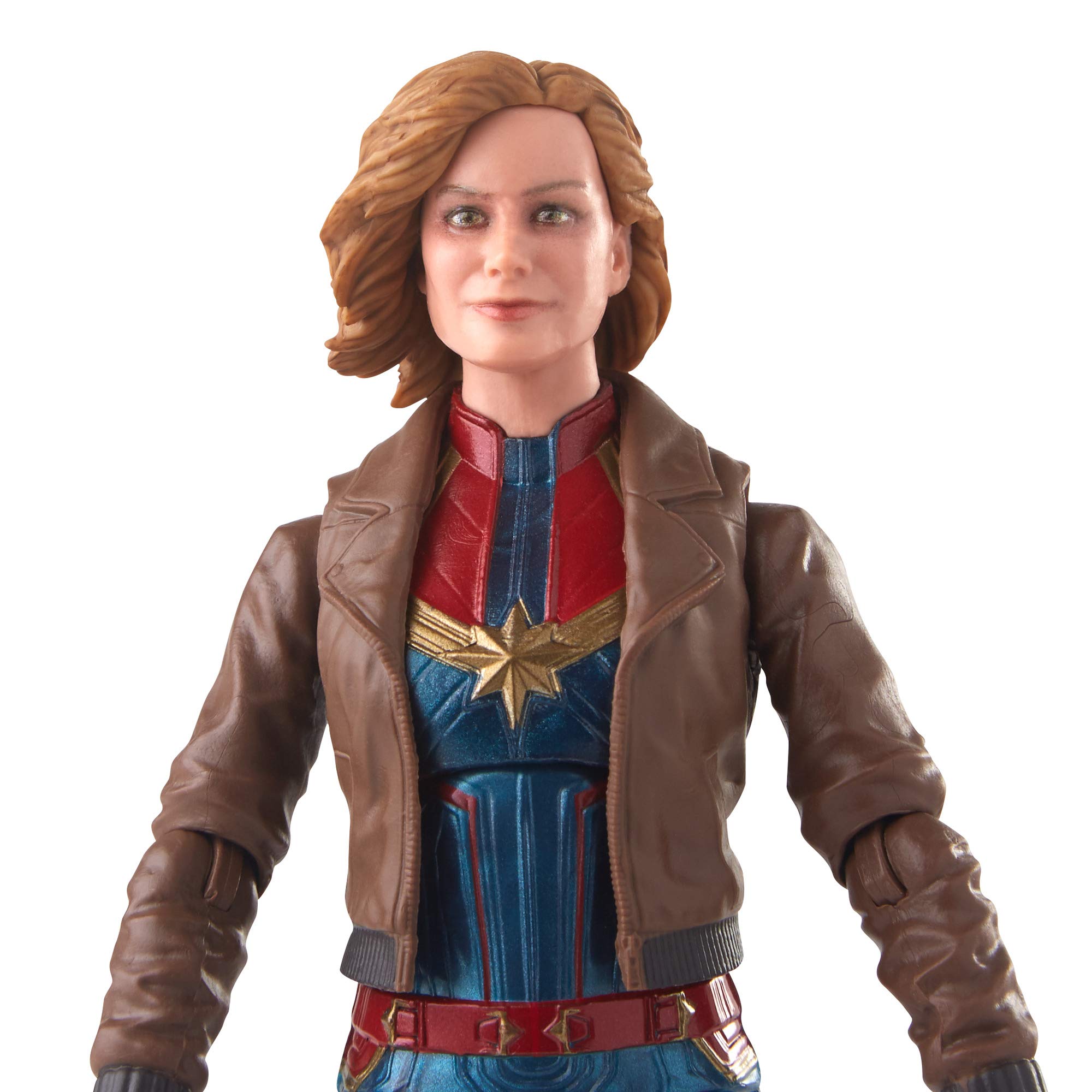 Marvel Legends build-a-figure collection option with Captain Marvel figure.