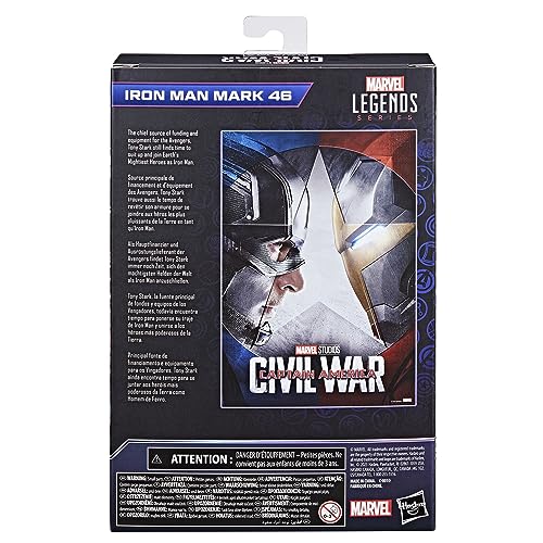Marvel Legends Captain America Civil War front view action figure suitable for shelf display.