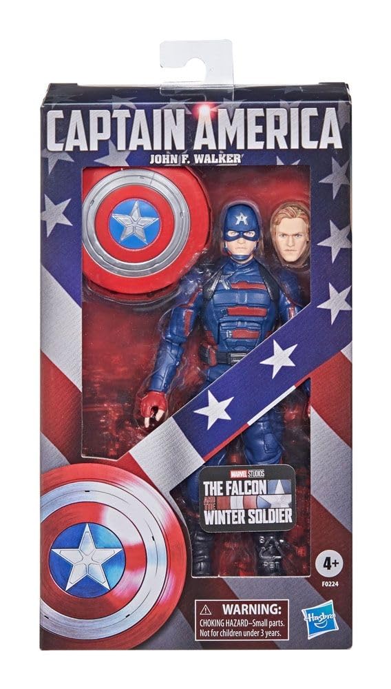 Marvel Legends Captain America John Walker articulation points enable versatile posing.