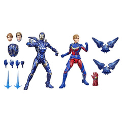 Marvel Legends Captain Marvel 6-inch figure front view for striking display
