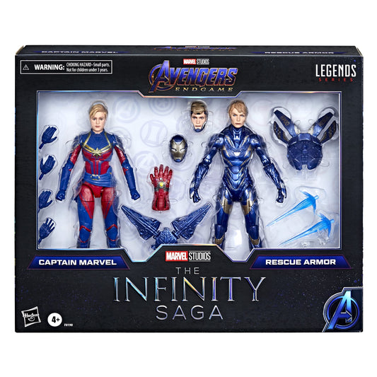Marvel Legends Captain Marvel 6-inch figure dynamic pose option close-up