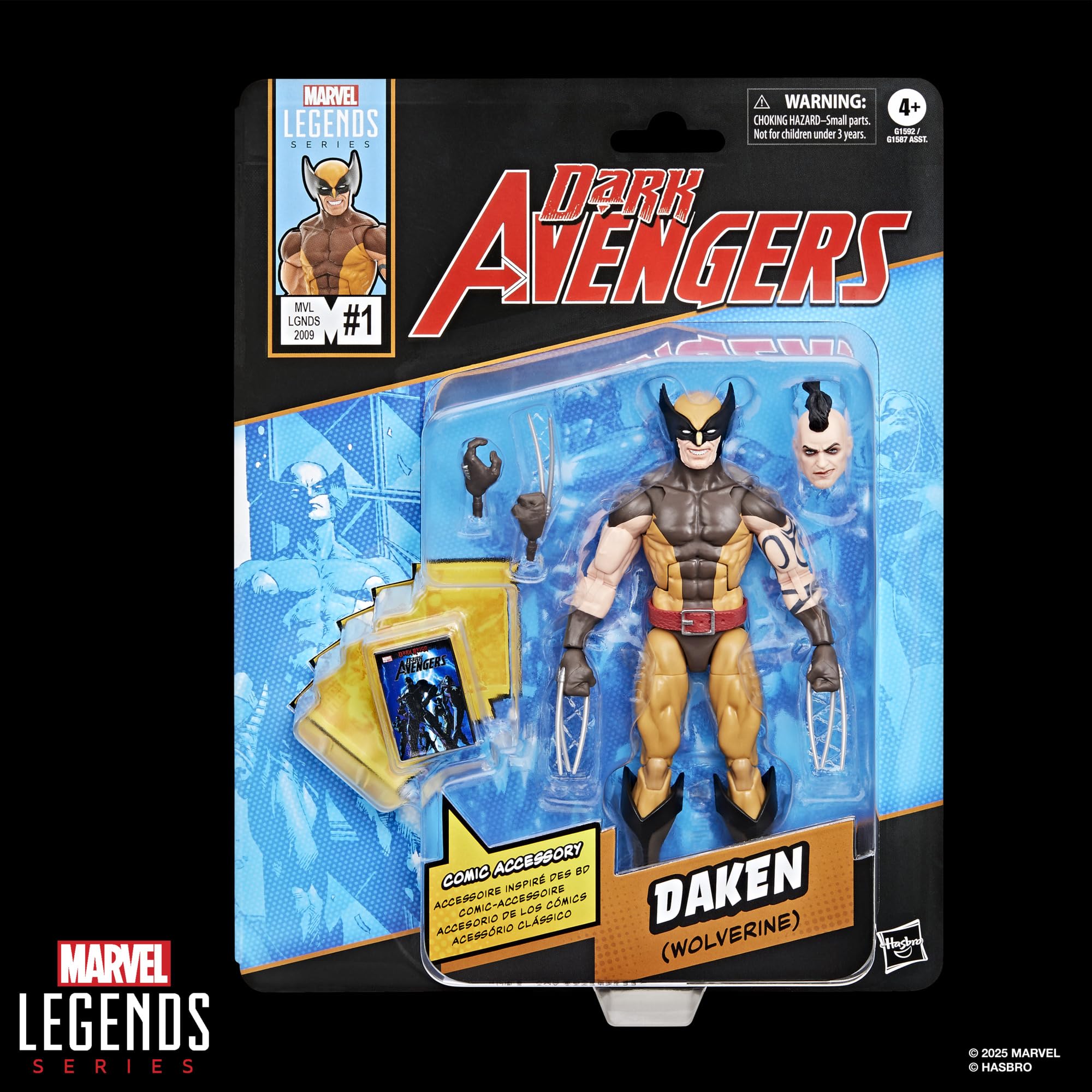 Marvel Legends Daken figure back view showing articulated joints for dynamic posing.