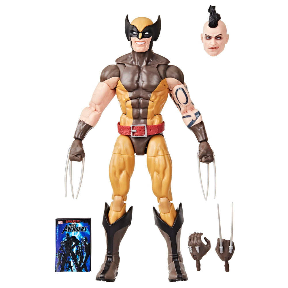 Marvel Legends Daken figure front view highlighting premium deco for display.