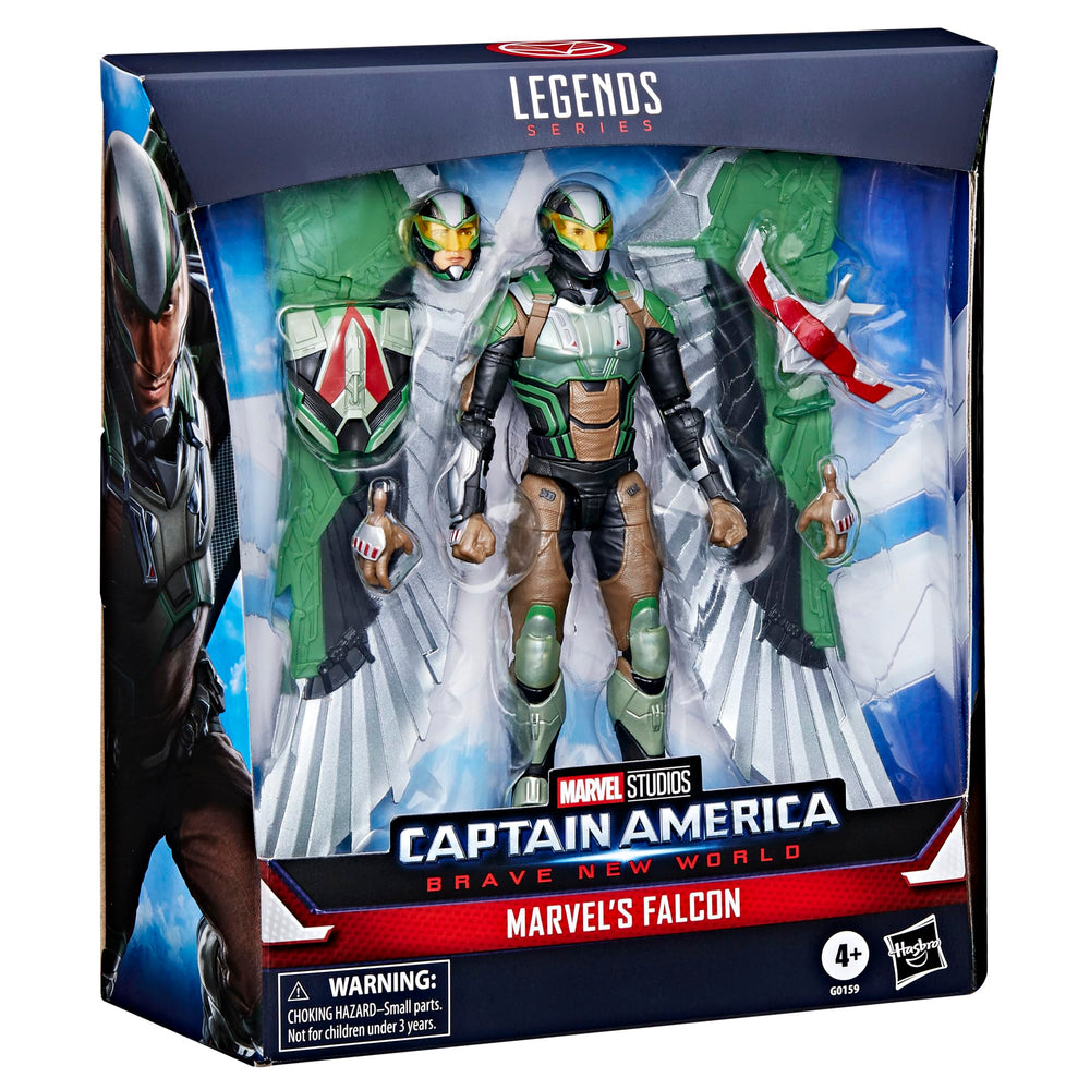 Marvel Legends Falcon deco details resembling Brave New World styling