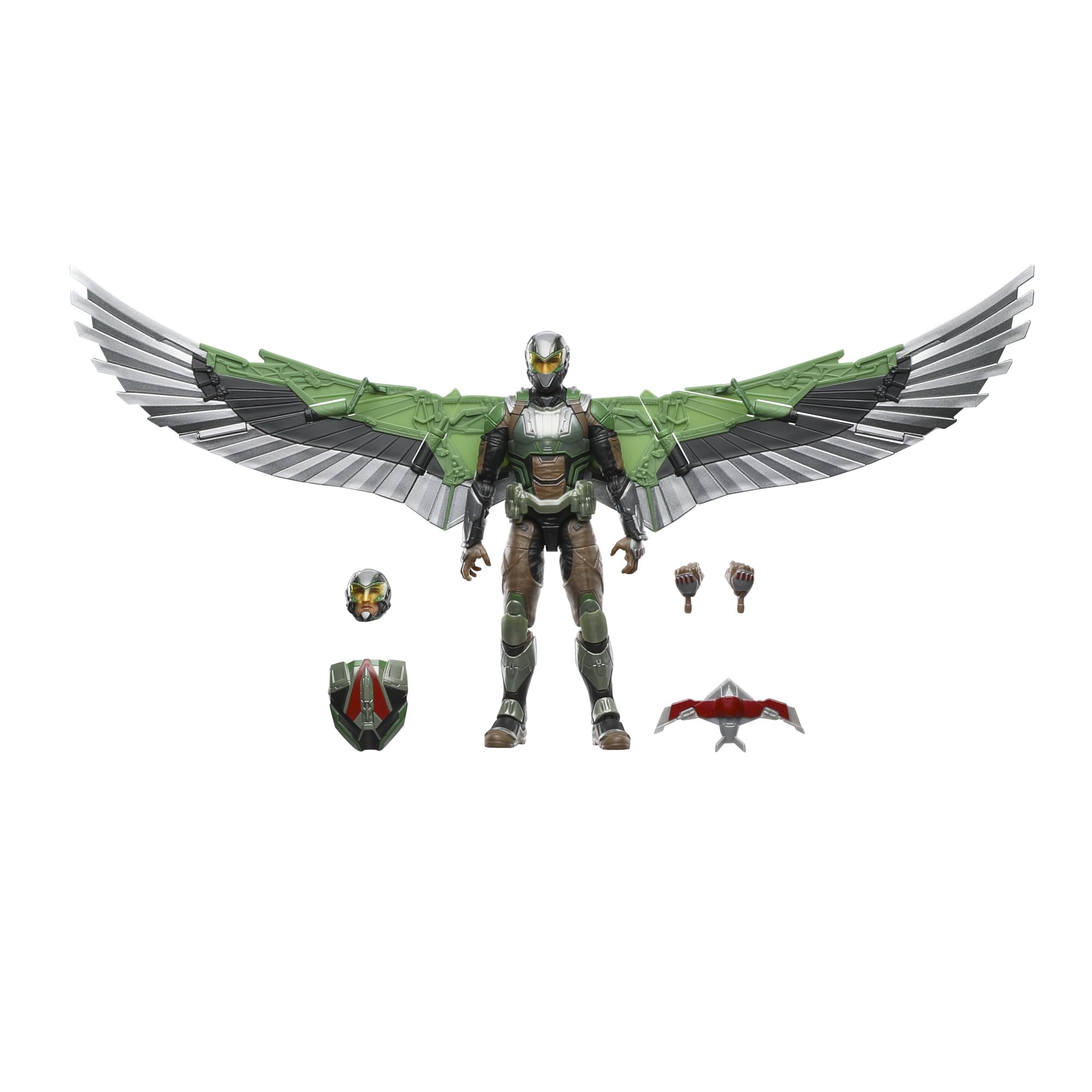 Marvel Legends Falcon wing backpack detail for dynamic posing
