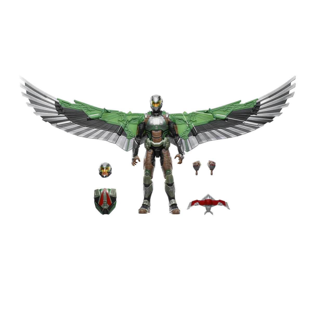 Marvel Legends Falcon wing backpack detail for dynamic posing