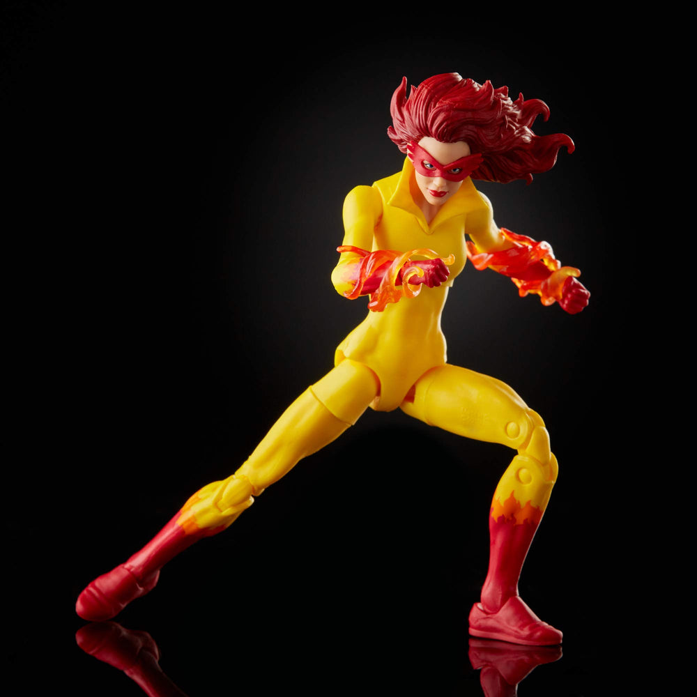 Marvel Legends Firestar premium poseability for creative action scenes.