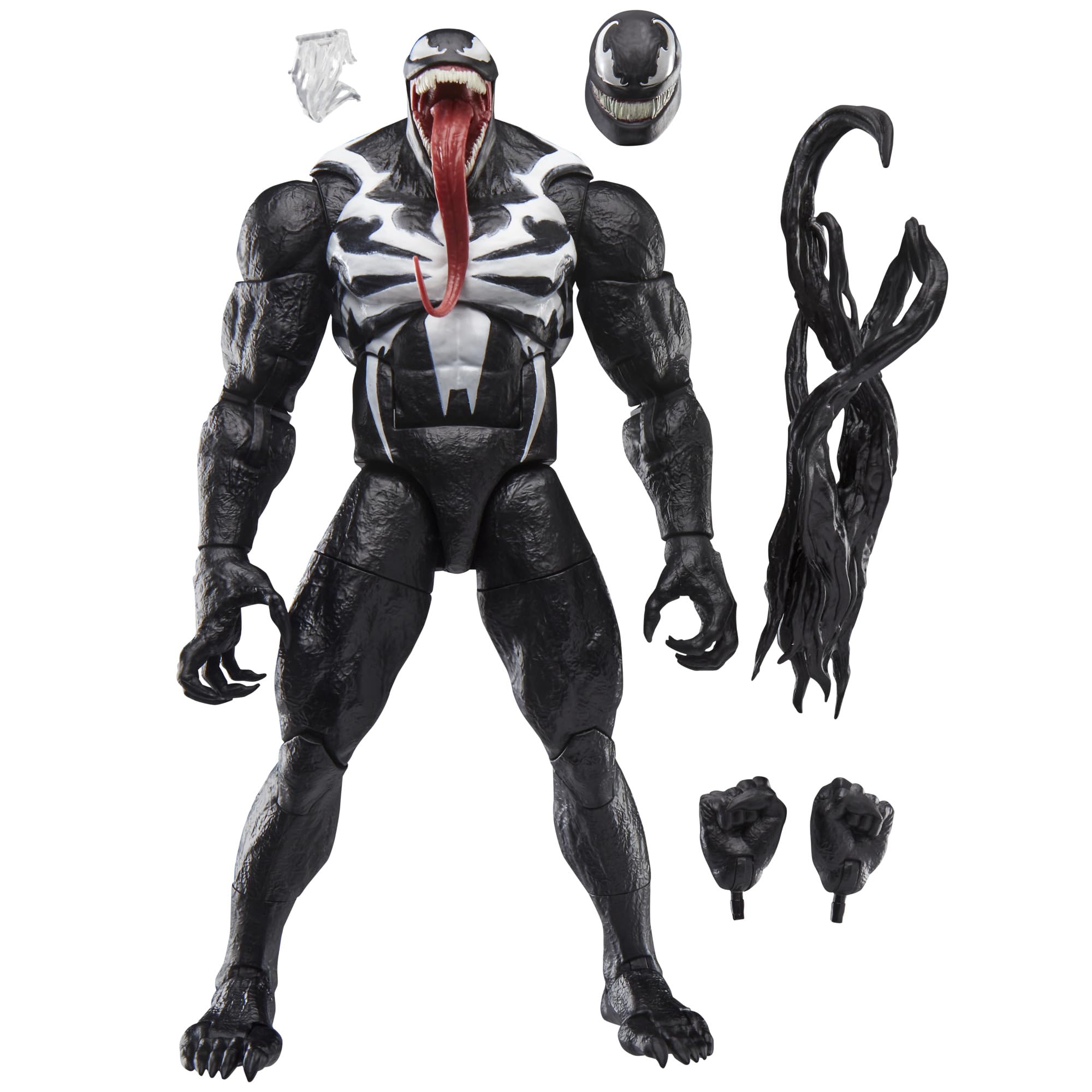 Marvel Legends Gamervers Venom front view, ideal for display and dynamic posing.