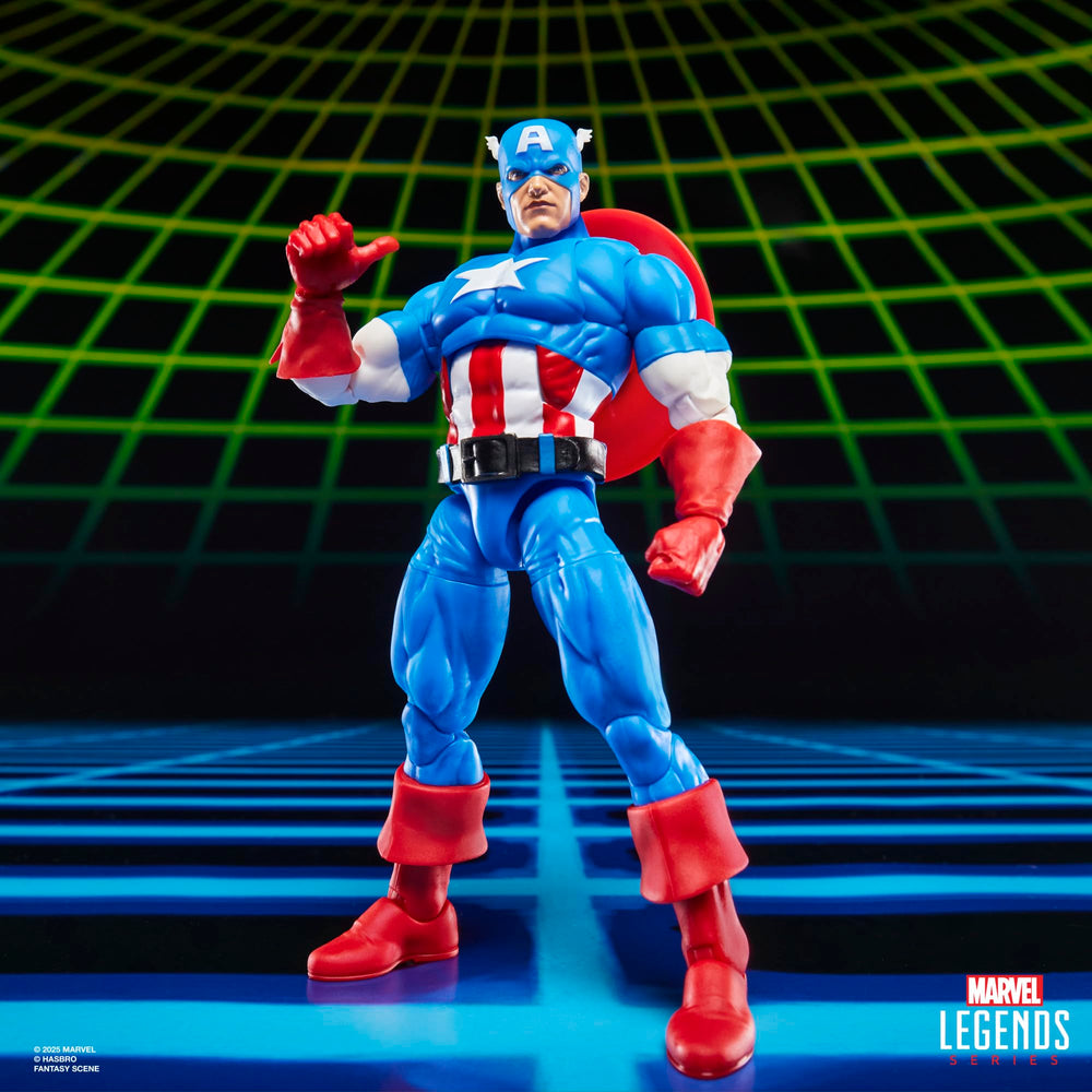 Marvel Legends Gamerverse Captain America alternate head for expression options.