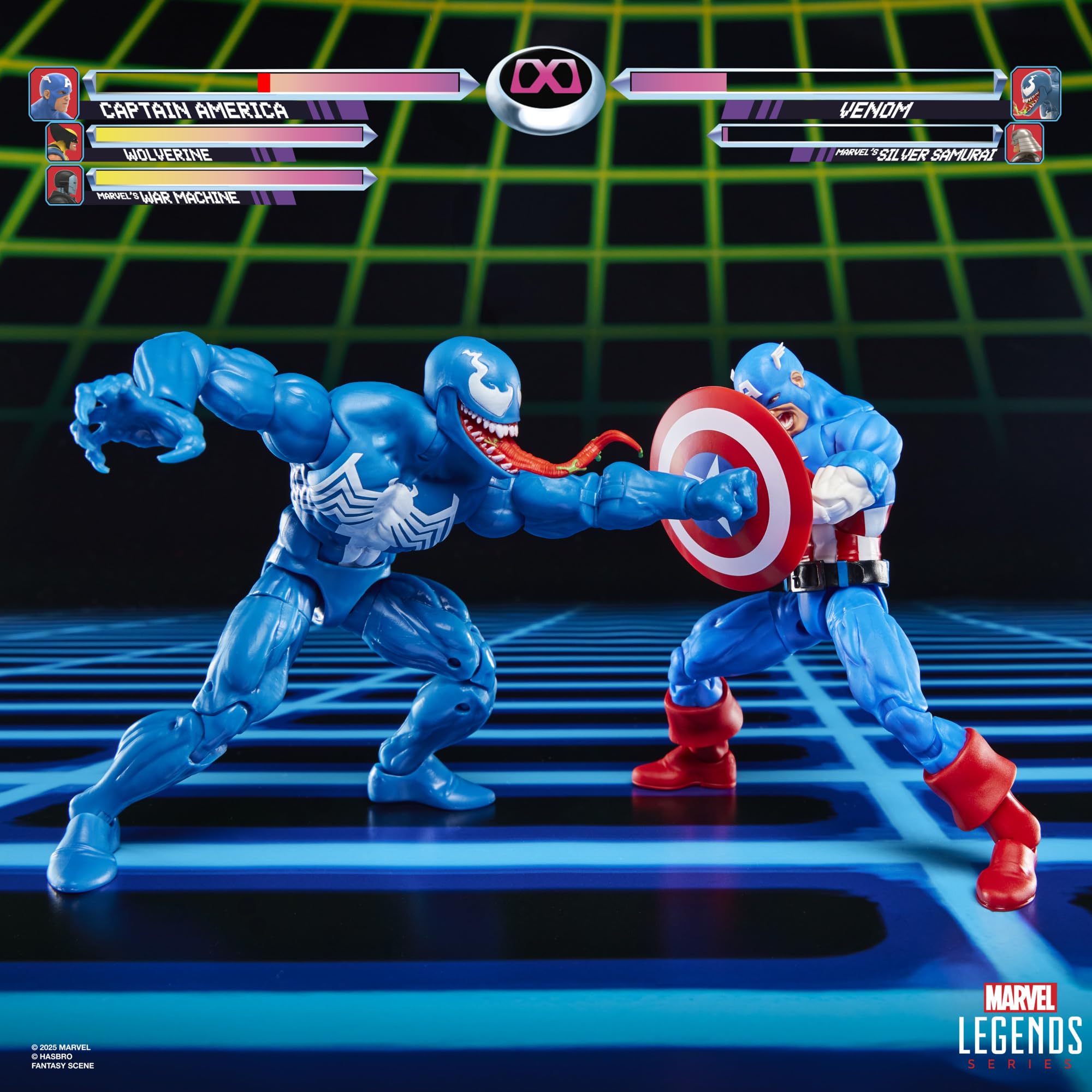 Retro packaging for Marvel Legends Gamerverse with classic gaming artwork.