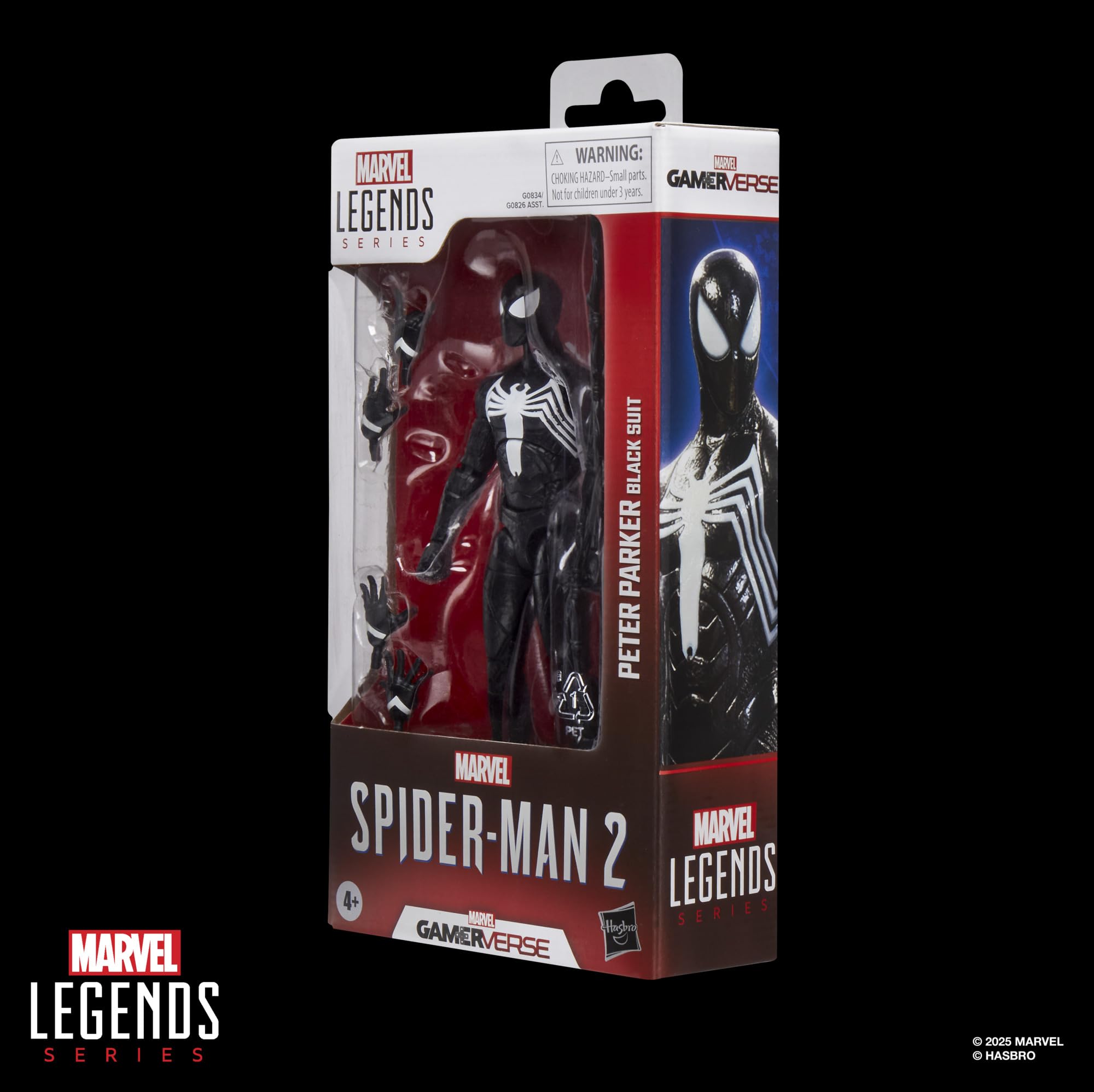 Marvel Legends GamerVerse Peter Parker Black Suit figure suitable for shelf display