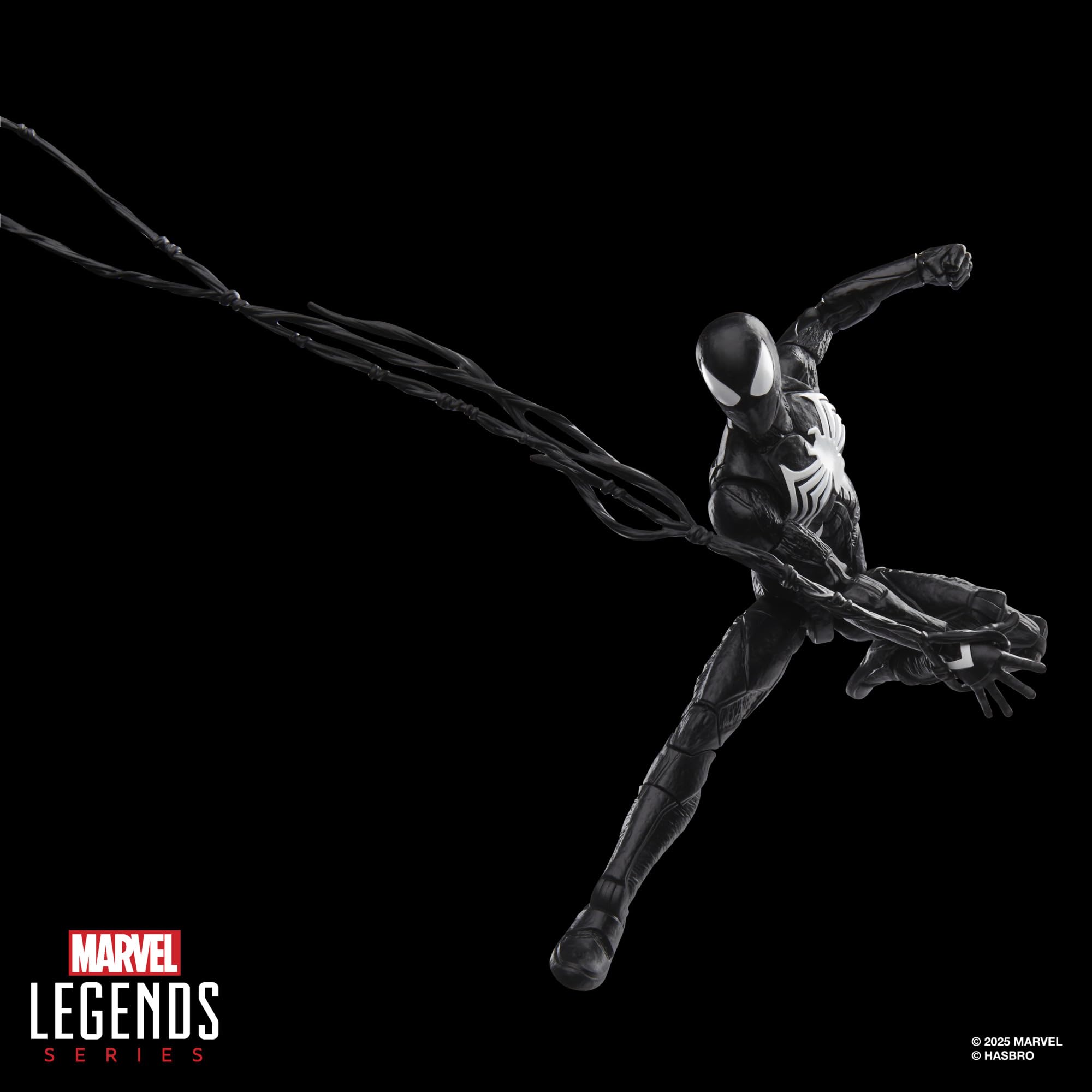 Marvel Legends GamerVerse Peter Parker Black Suit figure mid-action pose