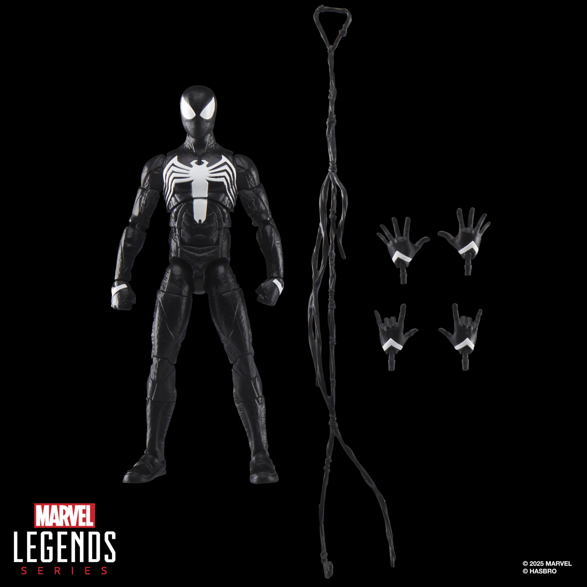 Marvel Legends GamerVerse Peter Parker Black Suit 6-inch scale display