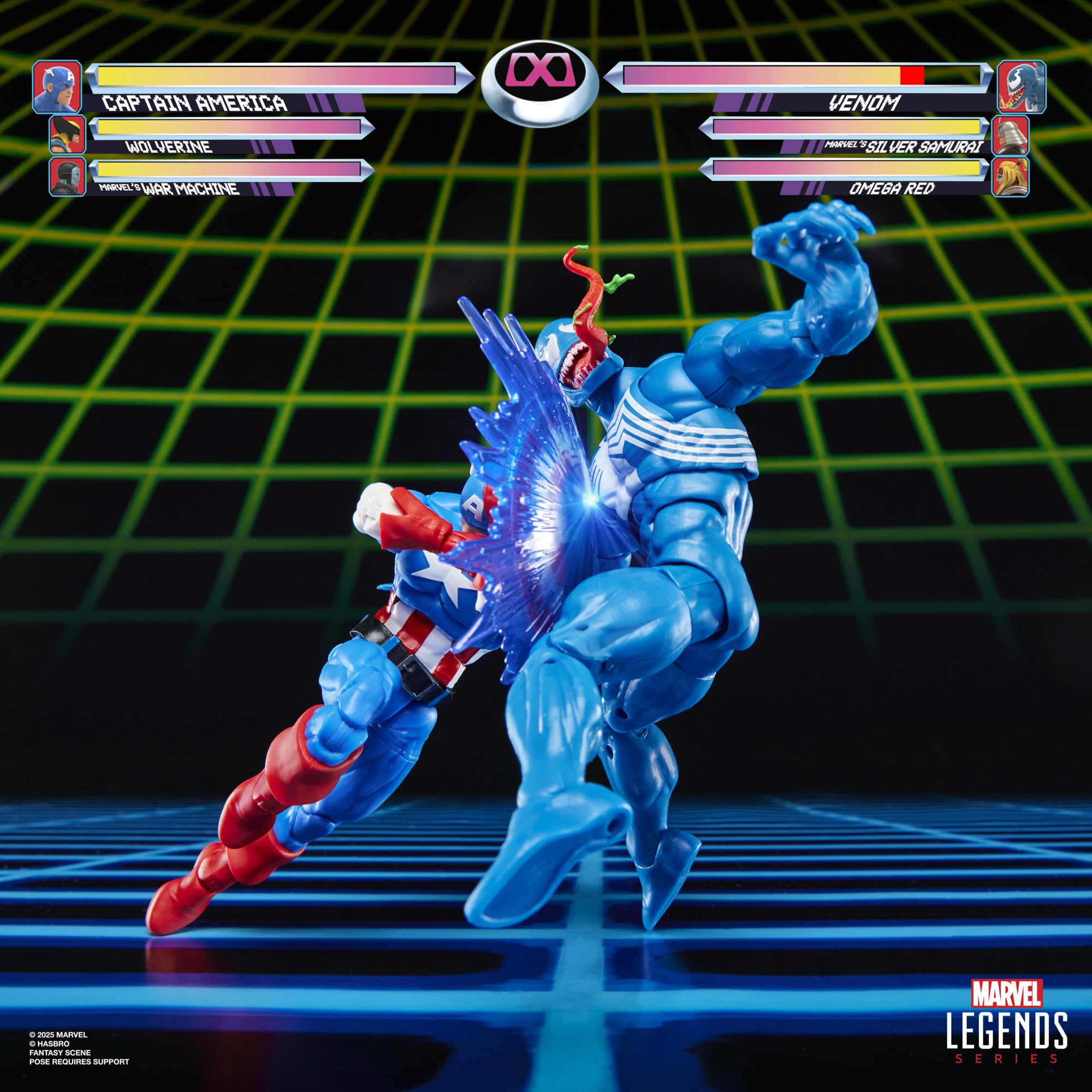 Marvel Legends Gamerverse Venom alternate hands for dynamic poses.