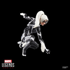 Marvel Legends Black Cat figure articulation range highlighting over 20 points