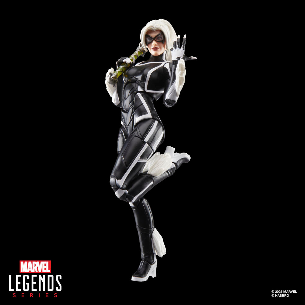 Marvel Legends Black Cat figure back angle showing detailed sculpt and deco