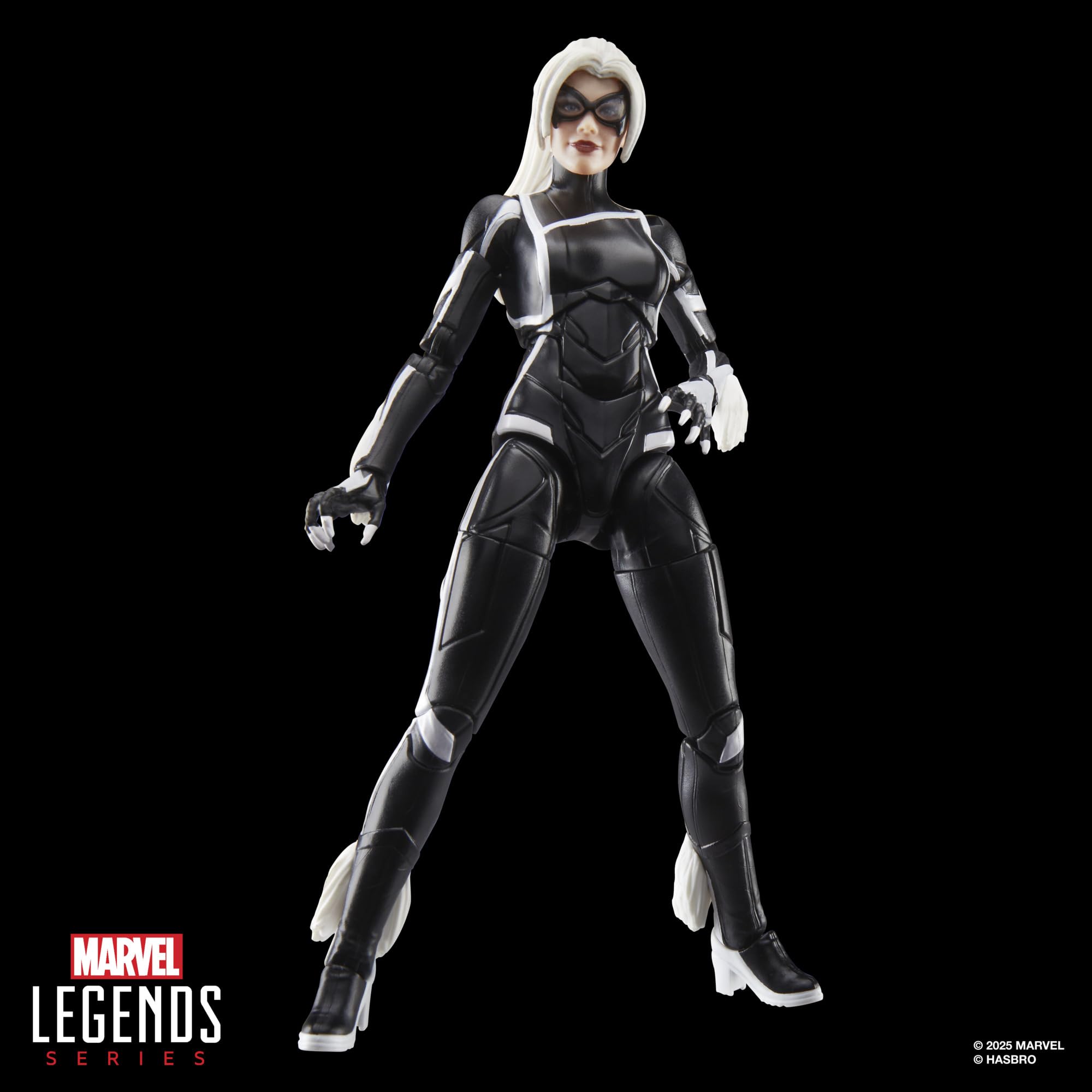 Marvel Legends Black Cat figure packaging window showcasing premium presentation