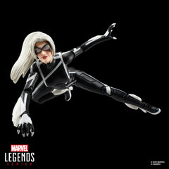 Marvel Legends Black Cat figure stand setup for a balanced diorama