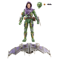 Marvel Legends Green Goblin helmet detail for authentic display.