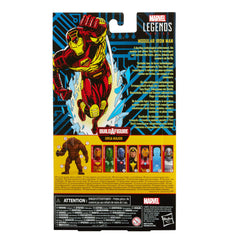 Marvel Legends display-ready Iron Man figure on a shelf