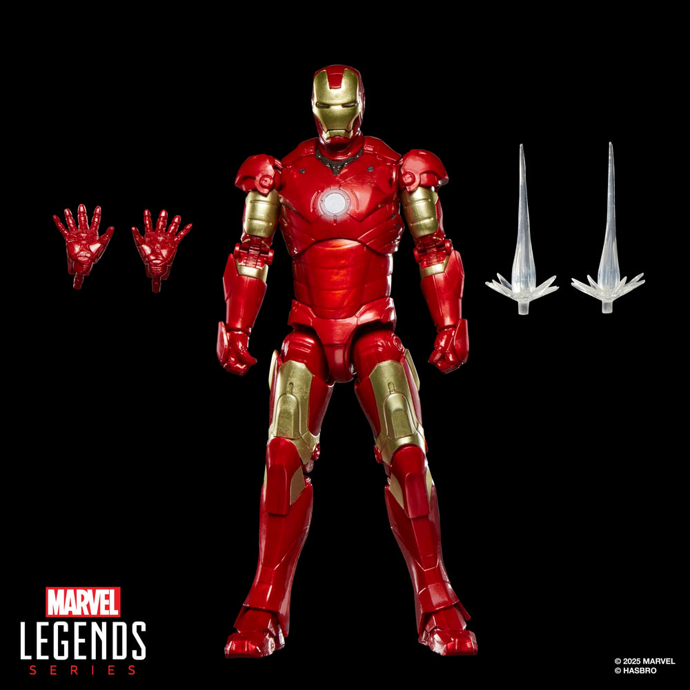 Sculpted armor details on the Iron Man Mark III figure