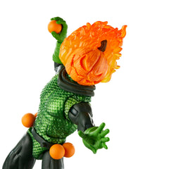 Marvel Legends Jack O'Lantern pumpkin grenade accessory for action scenes.