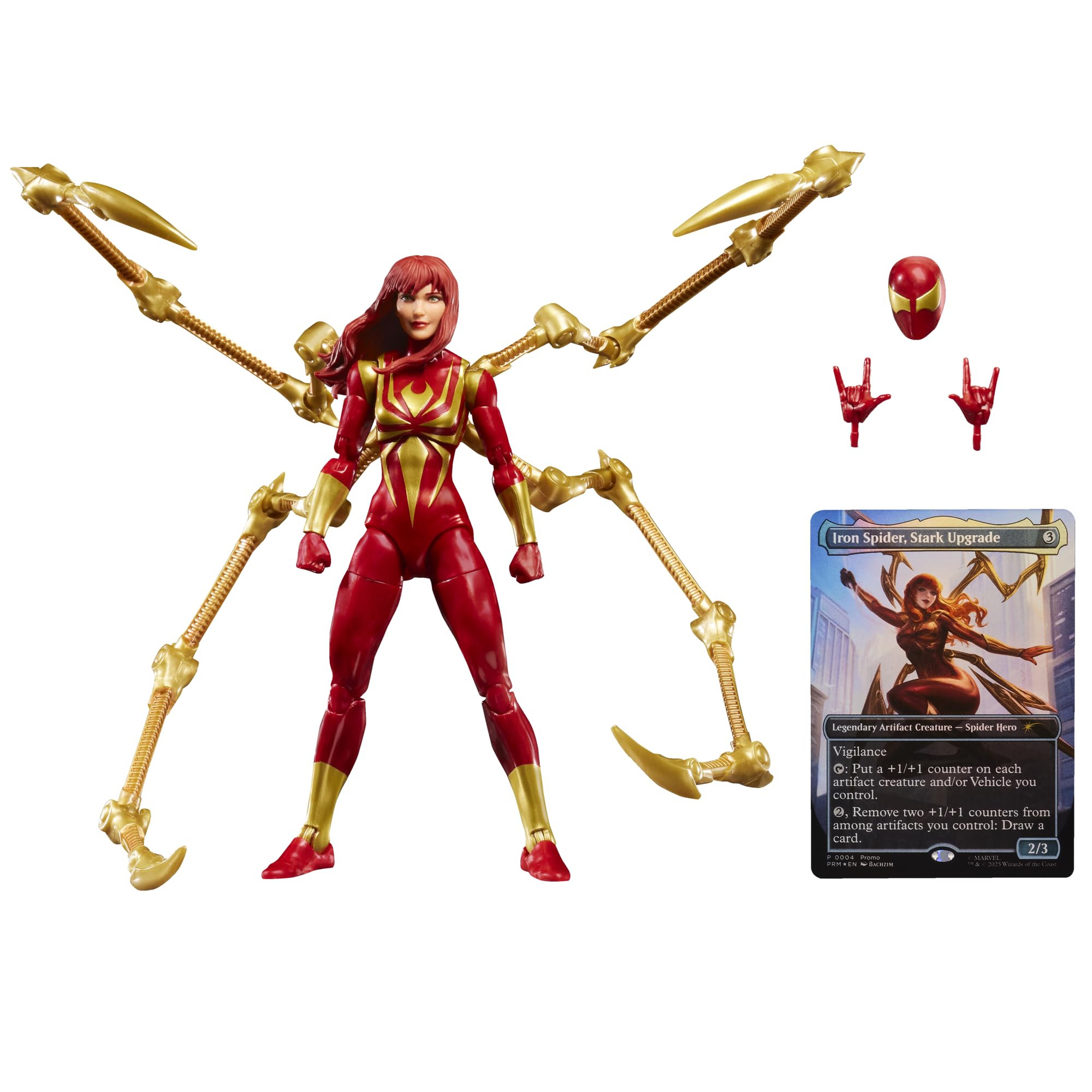 Marvel Legends Mary Jane Iron Spider figure on display adds Marvel flair