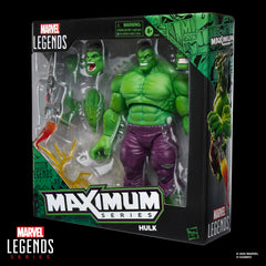 Marvel Legends Maximum Hulk figure accessories include alternate heads and hands for display variety.