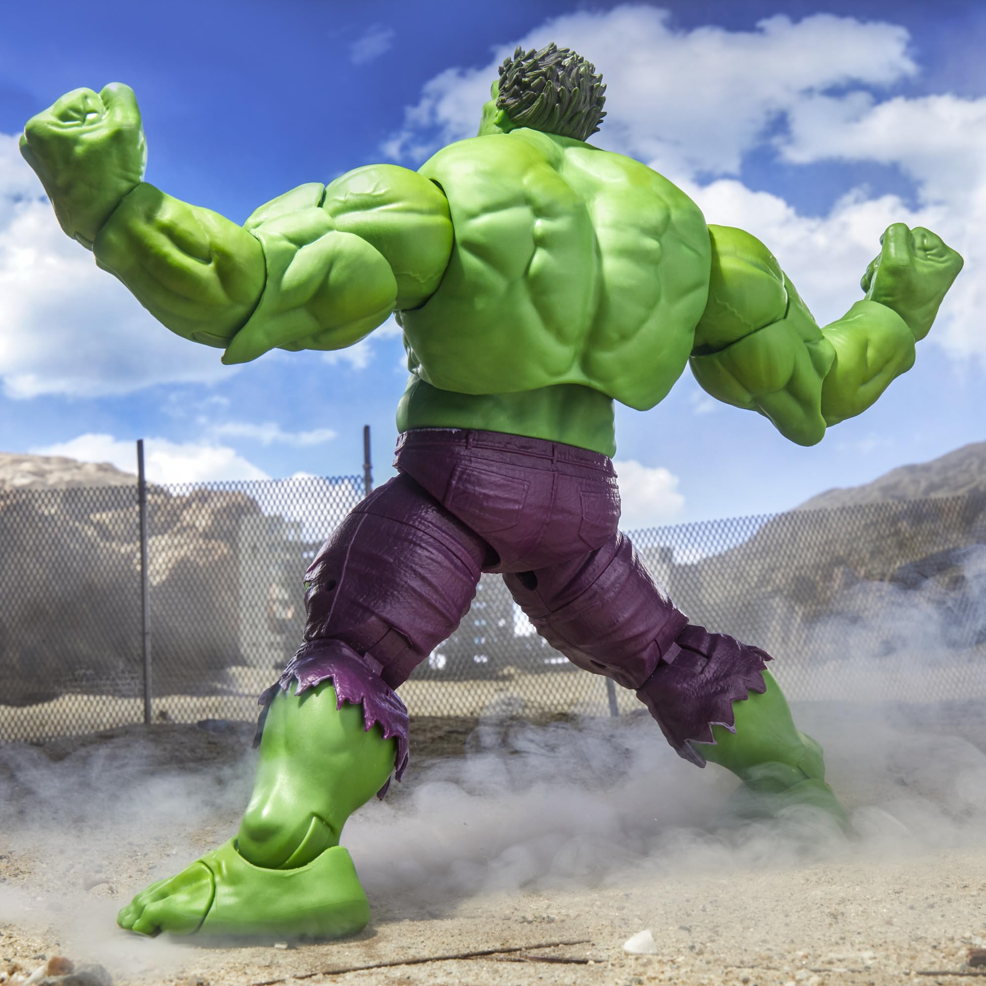 Marvel Legends Maximum Hulk figure offers wide pose options for creative photography.