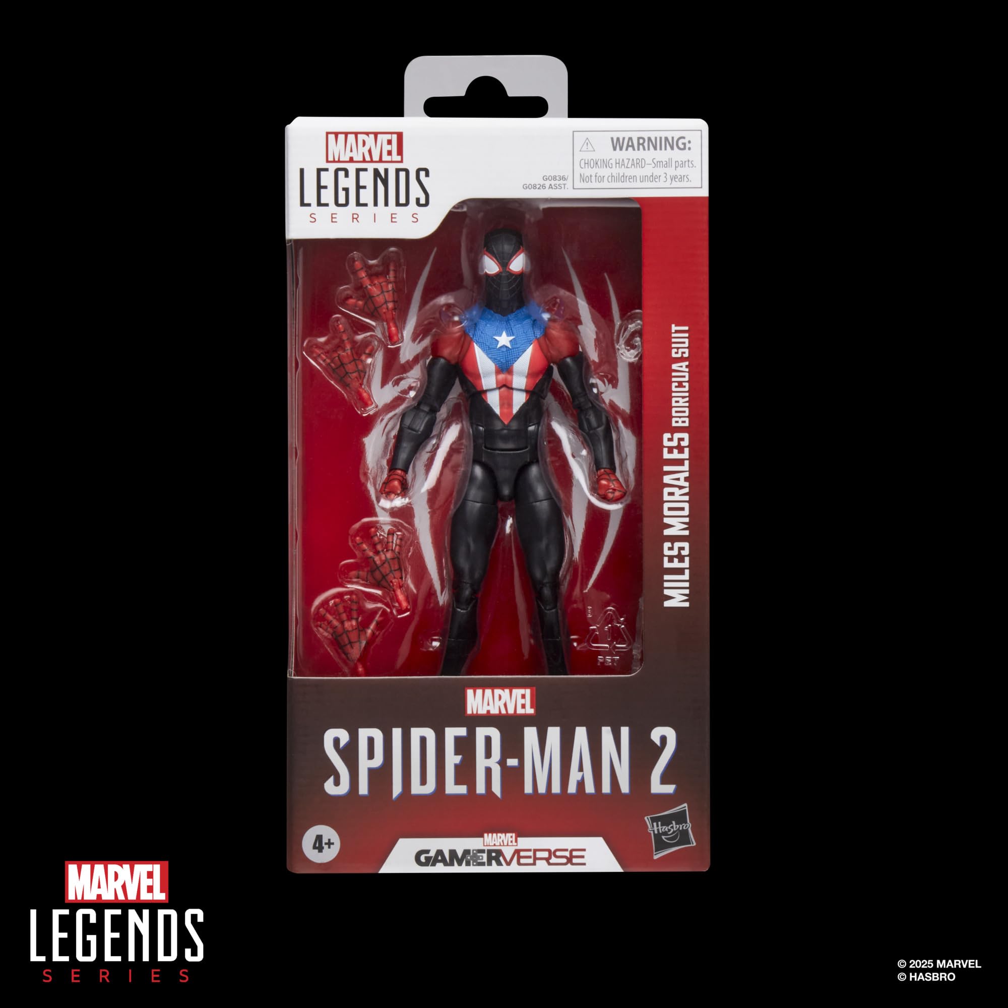 Marvel Legends Miles Morales Boricua Suit articulation pose enables dynamic action displays.