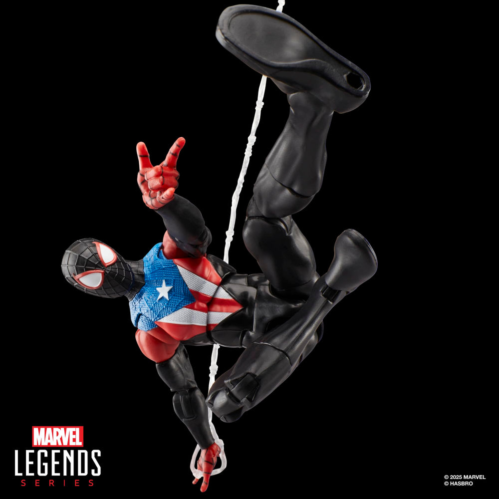 Marvel Legends web-slinging attachment ideal for heroic action poses.
