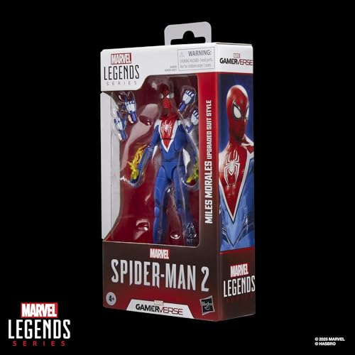 Marvel Legends Miles Morales figure with spider symbol close-up.