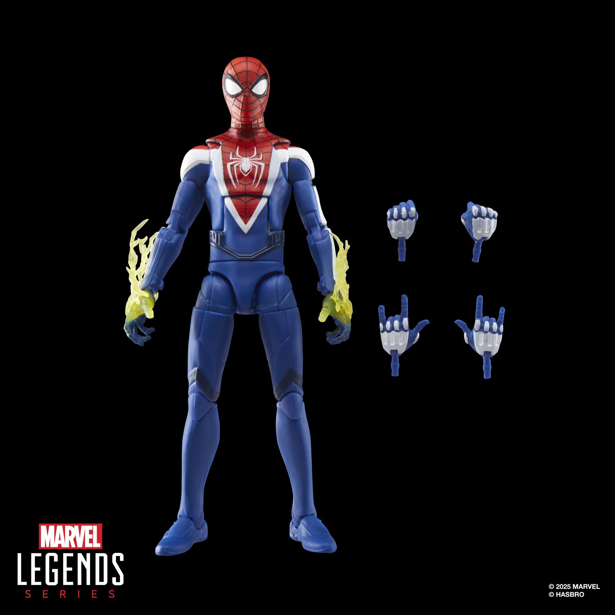 Marvel Legends Miles Morales head and crest detail close-up.