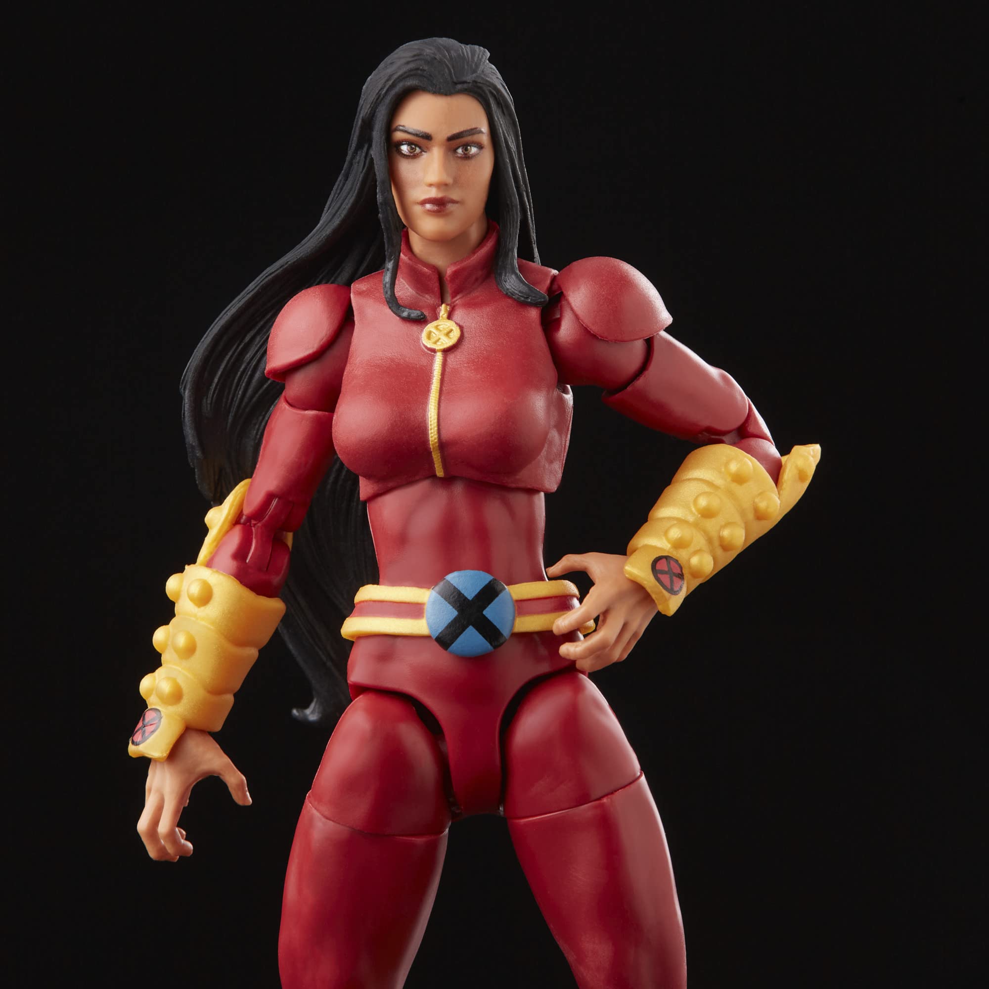 Marvel Legends Monet St. Croix deco details enhance display-ready quality.