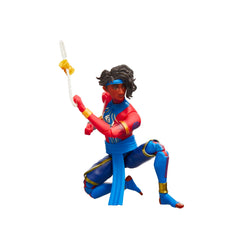 Marvel Legends Pavitr Prabhakar bracelet web-slinging accessory evokes signature web motif.