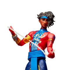 Marvel Legends Pavitr Prabhakar figure with alternate masked head and hands for versatility.