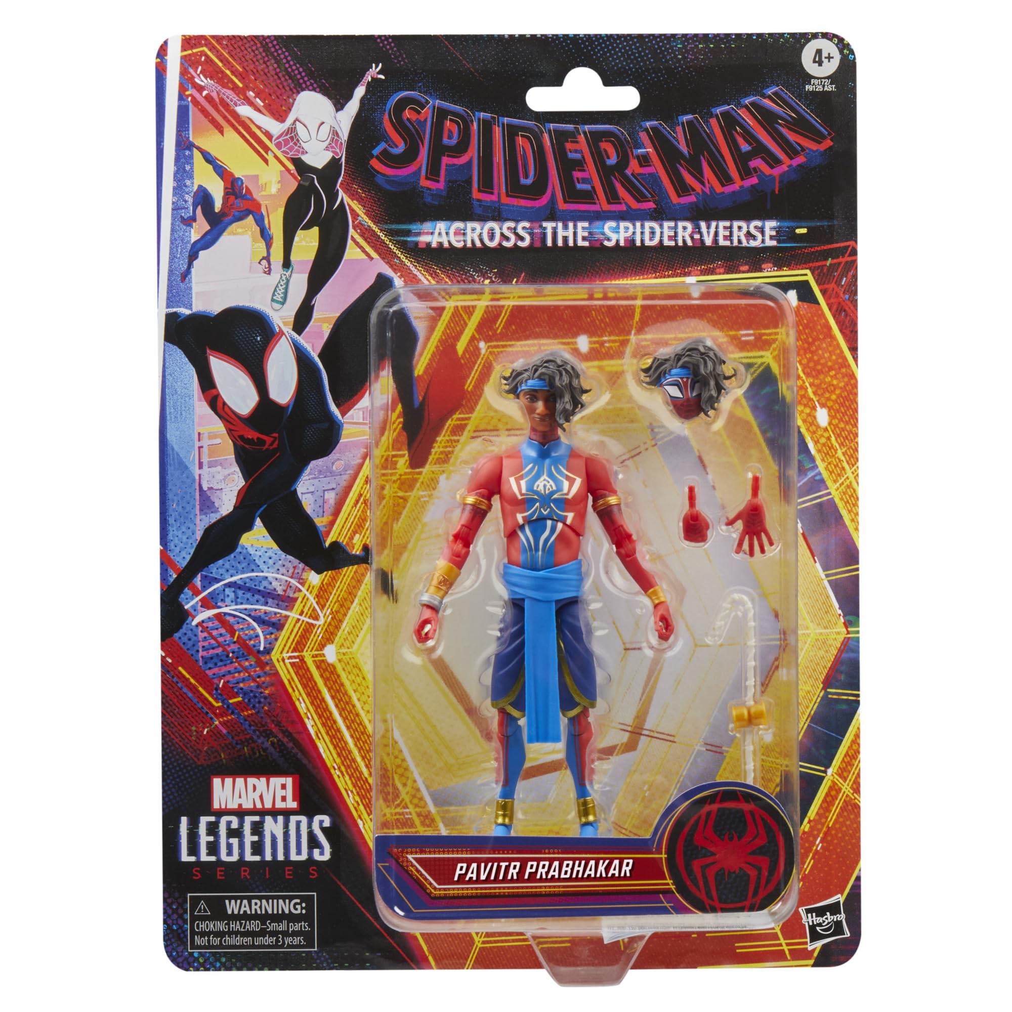 Marvel Legends Pavitr Prabhakar figure with articulation for dynamic posing.