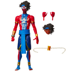 Marvel Legends Pavitr Prabhakar figure front view shows premium display-ready detail.