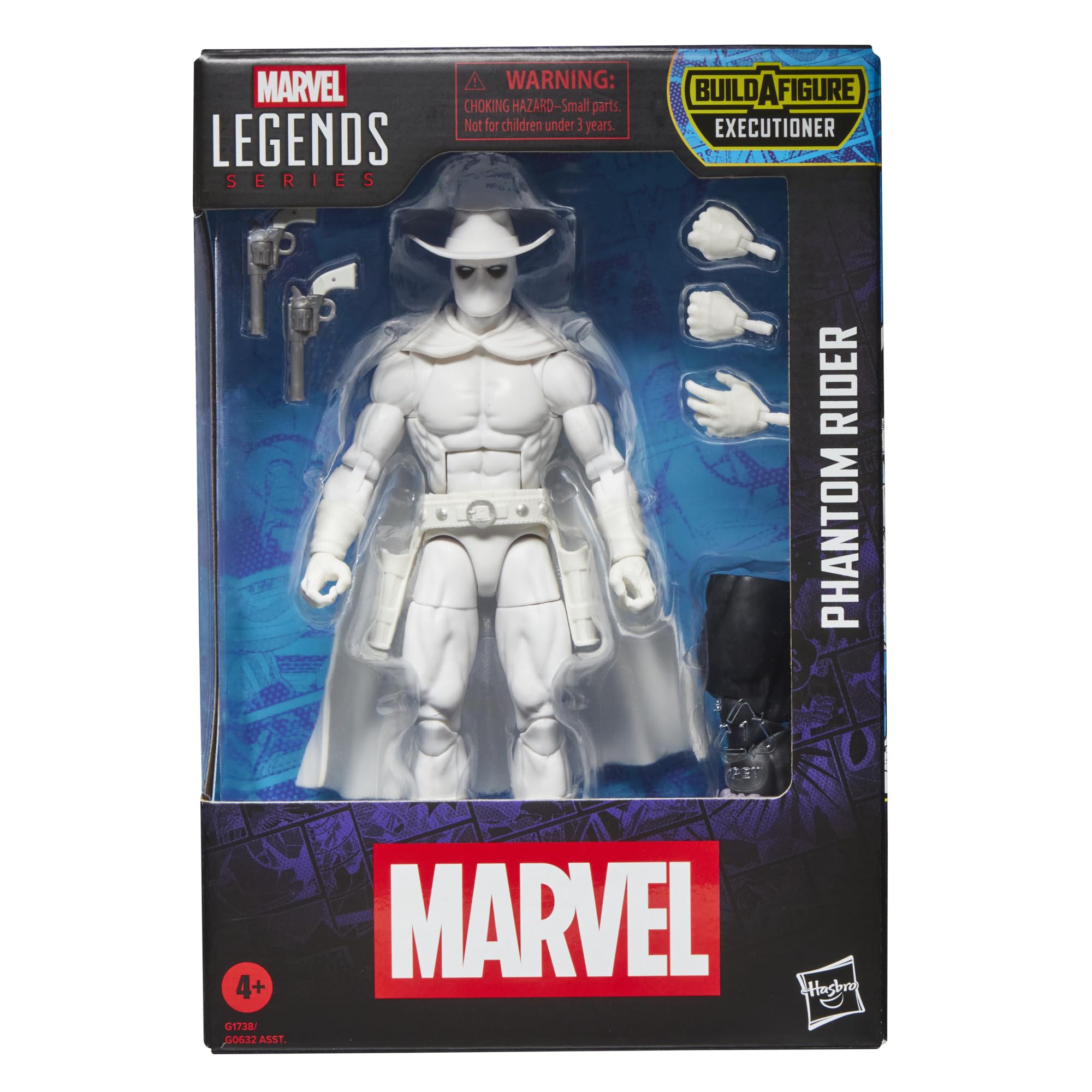 Marvel Legends Phantom Rider front view shows premium poseable articulation for dynamic display.