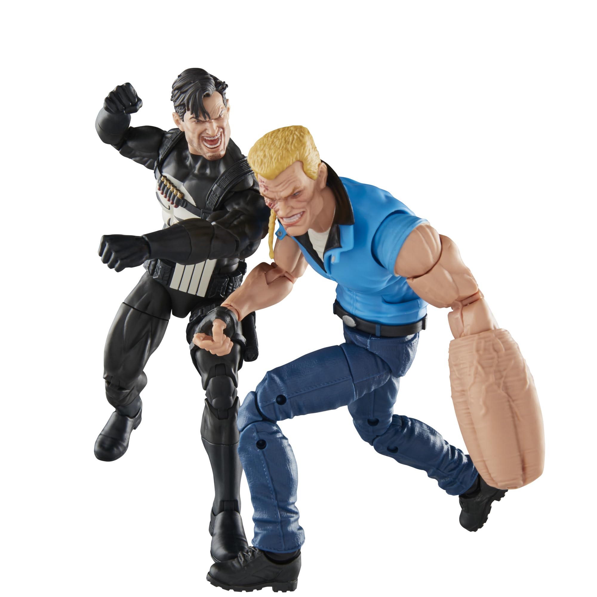 Two figures shown in action pose for collectors.